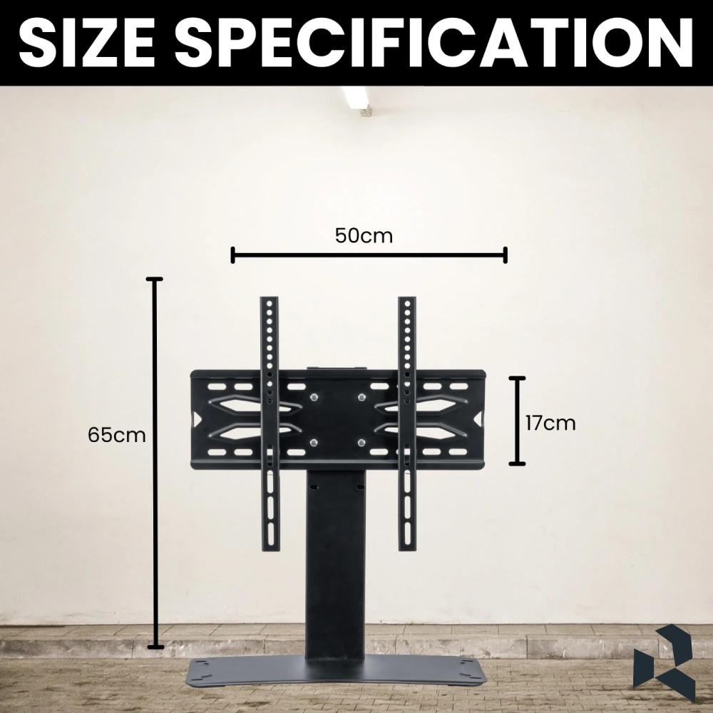 Red Mount LED Table Top Stand 37" To 65" | Height Adjustable (TT-65) view 2